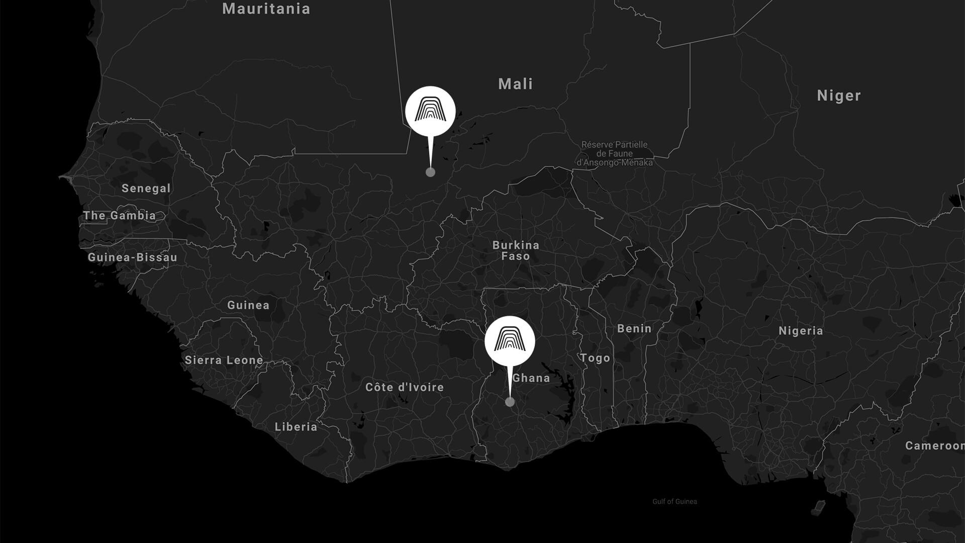 Proje Haritası, Afrika Kıtası 